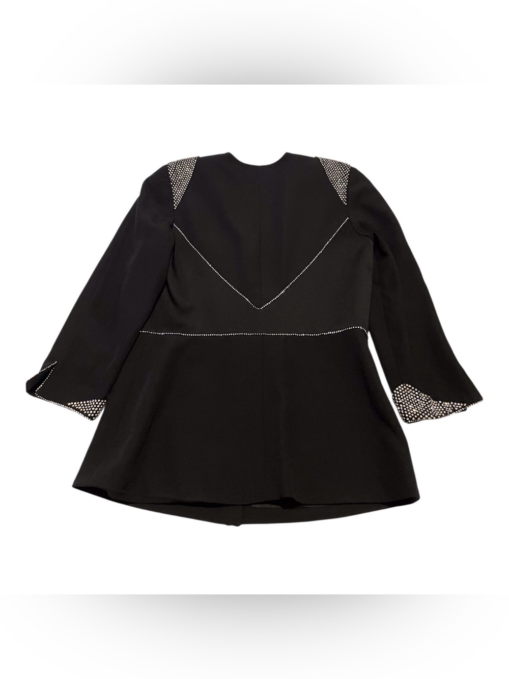 Frascara Black Embellished Women's Blazer,12 - Picture 11 of 11